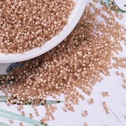 (DB0622) Окрашенный Персиковый Алебастр с Серебряной Подкладкой Бусины miyuki delica, цилиндр, японский бисер, 11/0, (db 0622) окрашенный алебастровый персик, 1.3x1.6 мм, Отверстие: 0.8 мм, о 2000 шт / бутылка, 10 г / бутылка