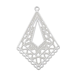 Нержавеющая Сталь Цвет Не тускнеет 304 элементы люстр из нержавеющей стали, гравированные металлические украшения, разъемы для кайта, цвет нержавеющей стали, 48x28.5x0.3 мм, отверстие : 1.5 мм