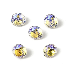 Разноцветный Стеклянные стразы кабошоны, задние и задние, граненые, квадратный, алмаз, красочный, 6x4.5 мм