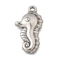 Sea Horse 304 подвески из нержавеющей стали, анти-тускнение, морской конек, 25.5x14.5x3.5 мм, отверстие : 2 мм