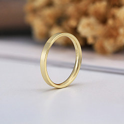 Настоящее золото 14K 925 простые кольца из стерлингового серебра, с печатью s925, реальный 14 k позолоченный, широк: 2 мм, размер США 7 (17.3 мм)