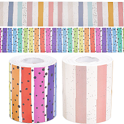 Mixed Shapes 2 рулоны 2 виды декоративных наклеек из мелованной бумаги, самоклеящиеся наклейки, красочный, разнообразные, 78~79 мм, около 18 м / рулон
