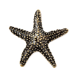 Античная Бронза Латунные фигурки морских звезд миниатюрные статуэтки для домашнего офиса украшение рабочего стола, античная бронза, 35.5x39.5x5.5 мм