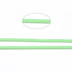 Light Green Hollow Pipe PVC Tubular Synthetic Rubber Cord, Wrapped Around White Plastic Spool, Light Green, 2mm, Hole: 1mm, about 54.68 yards(50m)/roll