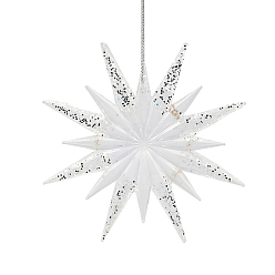 Прозрачный Рождественский акриловый кулон, снежинка, прозрачные, 170 мм