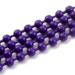 Индиго Латунные шариковые цепи ручной работы, пайки, с катушкой, индиговые, 3 мм, 32.8 футов (10 м) / рулон