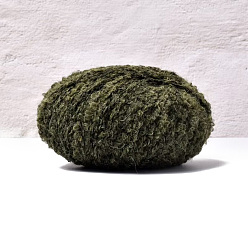 Темно-оливково-зеленый Пряжа из шерсти и полиэстера, для ткачества, вязание крючком, темно-оливковый зеленый, 0.5 мм, 200м/моток