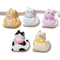 (52) Непрозрачная лаванда 10 шт. Кабошоны из смолы, кошка, разноцветные, 30x24 мм, 10 шт / комплект