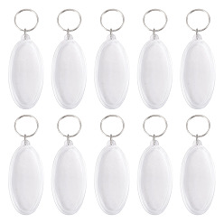 Horse Eye 10Pcs Acrylic Keychains, with Iron Rings, Platinum, Horse Eye, 104mm
