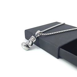 Нержавеющая Сталь Цвет Мужской кулон в виде боксерской перчатки, цепочка, украшение для спорта из нержавеющей стали.