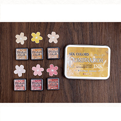 (52) Непрозрачная лаванда Пластиковые штампы с чернилами для пальцев, для ребенка поделки из бумаги художественное ремесло, скрапбукинга, квадратный, разноцветные, 33x33x17 мм