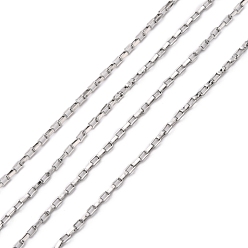 Нержавеющая Сталь Цвет Устойчивы к потускнению 304 цепи из нержавеющей стали, несварные, цвет нержавеющей стали, 3x1.5x0.8 мм