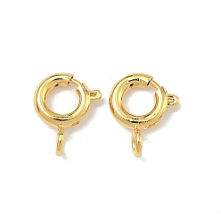 Золотой Латунная застежка пружинного кольца, золотые, золотые, 6x3.5 мм, отверстие : 1.6 мм
