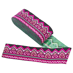 Другие Вышивка полиэстеровой лентой в этническом стиле, аксессуары, плоский, волновая картина, 2 дюйм (50 мм), около 7.66 ярдов (7 м) / пачка