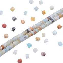 Flower Amazonite 2 нити натуральный цветок амазонит бусины нити, Плоский круглый / диск, Heishi бусы, 4~4.5x2~2.5 мм, отверстие : 1 мм, около 150~152 шт / нитка, 14.96 дюйм (38 см)