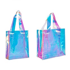 Farbig PVC Laser transparente Tasche, Tragetasche, für Geschenk- oder Geschenkverpackungen, Viereck, Farbig, 2 Stück / Set