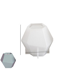 Белый Шестигранные силиконовые формы, формы для подсвечников, формы для литья гипсовой смолы, белые, 72x87 мм