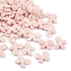 Красный Акриловые бусины имитация бирюзы, бабочка, красные, 12x16.5x3 мм, отверстие : 1.6 мм, Около 1282 шт / 500 г