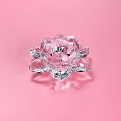 Прозрачный Стеклянный подсвечник, лотос, для свадьбы, фестиваль, вечеринка и подоконник, украшение дома, прозрачные, 55x55 мм