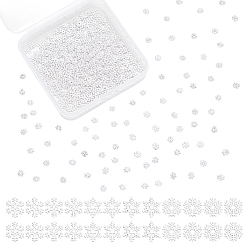 Белый 9 сумки 3 стили латунные снежинки-кабошоны, ногтей декоративные аксессуары, белые, 5.5x0.1 мм, 50 шт / пакет, 3 сумки / стиль