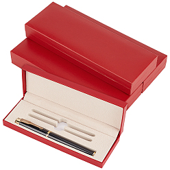 Red Plastic Pen Gift Packing Boxes, Rectangle, Red, 17.4x6.3x2.65cm