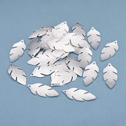 Посеребрённый Латунь прелести, лист, 925 серебро покрытием, 30x13x1 мм, отверстие : 1.2 мм