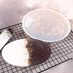 Белый Силиконовые формы, формы для литья смолы, инструменты для производства глиняных ремесел, овальные, белые, 103x68x10 мм