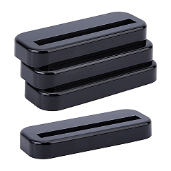 Negro Soporte de exhibición de bloques de cartón acrílico, poseedor de tarjetas coleccionables, Rectángulo, negro, 103x38x13 mm