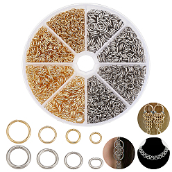 (52) Непрозрачная лаванда 8 овал 304 открытые соединительные кольца из нержавеющей стали, разноцветные, 18~22 датчик, 4~8x0.6~1.2 мм