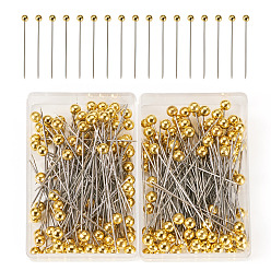 Золотой & Цвет Нержавеющей Стали 2 Комплекты штифтов для позиционирования шаровых опор из нержавеющей стали, для головки одежды ручной работы, золотые и нержавеющая сталь цвет, 37x4 мм, штифты : 1 мм