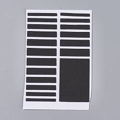 Черный Ева регулятор размера кольца, невидимое кольцо внутреннее кольцо стикер регулировки размера наклейки, для свободных колец ювелирных изделий, чёрные, 3~45x32 мм, 19pcs / лист