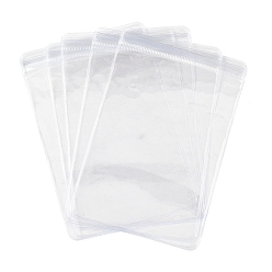 Прозрачный ПВХ антиокислительные пакеты с застежкой-молнией, прозрачный чехол для хранения ювелирных изделий с защитой от потускнения, прямоугольные, прозрачные, 15x10x0.03 см, односторонняя толщина: 4.9 мил(0.125мм)