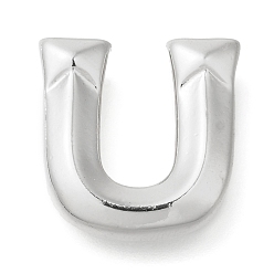 Letter U Стойки обшивки латунные подвески, долговечный, без кадмия и без свинца, подвески с буквой az~z, Буква U, 17.5x17.5x5.5 мм, отверстие : 3.5x2 мм