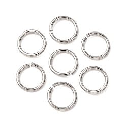 Нержавеющая Сталь Цвет Устойчивы к потускнению 304 открытые соединительные кольца из нержавеющей стали, распиловка, бесшовный круглый, цвет нержавеющей стали, 20 датчик, 6x0.8 мм, внутренний диаметр: 4.4 мм, отверстие : 5 мм