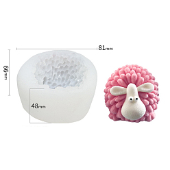 Белый Дым Пищевые силиконовые формы для овец, формы помады, для украшения торта поделки, цвет шоколада, конфеты, изготовление ювелирных изделий на основе смолы и эпоксидной смолы, серый, 8.1x6.6x4.8 см