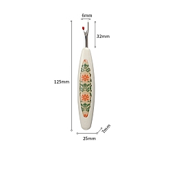 Оранжевый Пластиковый вспарыватель швов с цветочным узором, удобные вспарыватели стежков для шитья, инструменты для удаления нитей, оранжевые, 125x25x7 мм