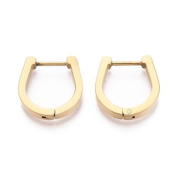 Настоящее золото 18K Серьги из 304 нержавеющей стали, арка, ионное покрытие (ip), реальный 18 k позолоченный, 16.5x16x3 мм