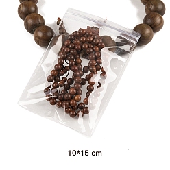 Прозрачный Прозрачные пластиковые пакеты для хранения ювелирных изделий с застежкой-молнией, многоразовые пакеты с верхним уплотнением, прозрачные, 15x10 см, 100 шт / комплект