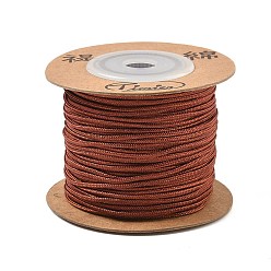 Седло Коричневый Нейлоновые шнуры, струнные нити шнуры, круглые, седло коричневый, 1.5 мм, около 27.34 ярдов (25 м) / рулон