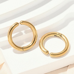 Золотой 201 из нержавеющей стали манжета серьги, ионное покрытие (ip), золотые, 17x2.5 мм