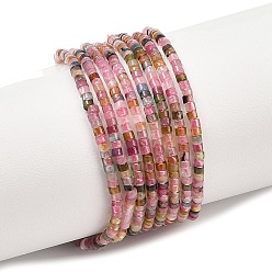 Турмалин Нити из натуральных разноцветных турмалиновых бусин, диск, Heishi бусы, 1.5~2x1~1.5 мм, отверстие : 0.5 мм, около 334 шт / нитка, 15.55'' (39.5 см)