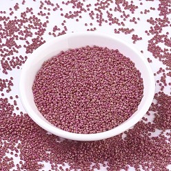 (RR408FR) Matte Opaque Red AB Миюки круглые бусины рокайль, японский бисер, 11/0, (rr 408 fr) матовый непрозрачный красный ab, 2x1.3 мм, Отверстие : 0.8 мм , около 5500 шт / 50 г