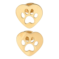 Сердце 304 из нержавеющей стали серьги, золотые, сердце, 10.5x11.5 мм