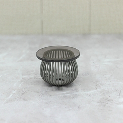 Серый Пластиковый ротанговый стул, чайный столик, украшения, миниатюрные украшения, аксессуары для домашнего кукольного домика с микро-ландшафтом, притворяясь опорными украшениями, серые, 25x28 мм