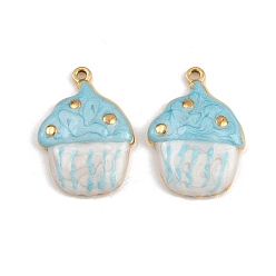 Светло-Синий 304 нержавеющей стальной эмали подвески, ионное покрытие (ip), реальный 18 k позолоченный, медуза чамр, голубой, 26.5x19x4.5 мм, отверстие : 1.8 мм