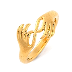 Золотой Ионное покрытие (IP) 304 Кольца на пальцы из нержавеющей стали для женщин, золотые, 13 мм, размер США 7 (17.3 мм)