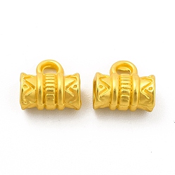 Matte Gold Color Rack Plating Alloy Tube Bails, Loop Bails, Column Hanger Links, Matte Gold Color, 8x8x5mm, Hole: 1.8mm, Inner Diameter: 2.5mm