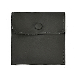 Темно-оливково-зеленый Сумки для хранения ювелирных изделий из искусственной кожи pu, с кнопками железа досрочных, квадратный, темно-оливковый зеленый, 9.7x9.9x1 см