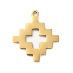 Cross 304 подвески из нержавеющей стали, лазерная резка, реальный 18 k позолоченный, крестик, 18x16x1 мм, отверстие : 1 мм