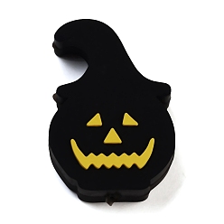 Тыква Силиконовые бусины, изготовление ожерелий diy, чёрные, тыква, 28x19.5x8 мм, отверстие : 2 мм